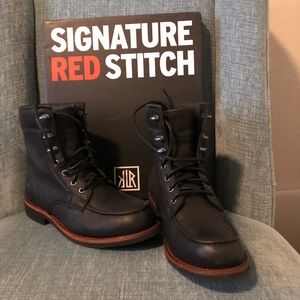 KJR black leather men’s boots size 8 Ryan